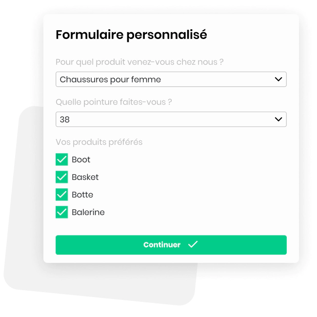 Un formulaire personnalisé